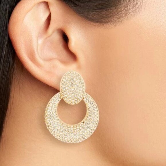 BaubleBar Door Knocker Drop Earrings/NWT - Picture 2 of 8